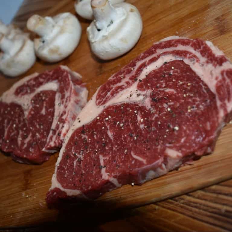 The Green Bowl - steak and mushrooms